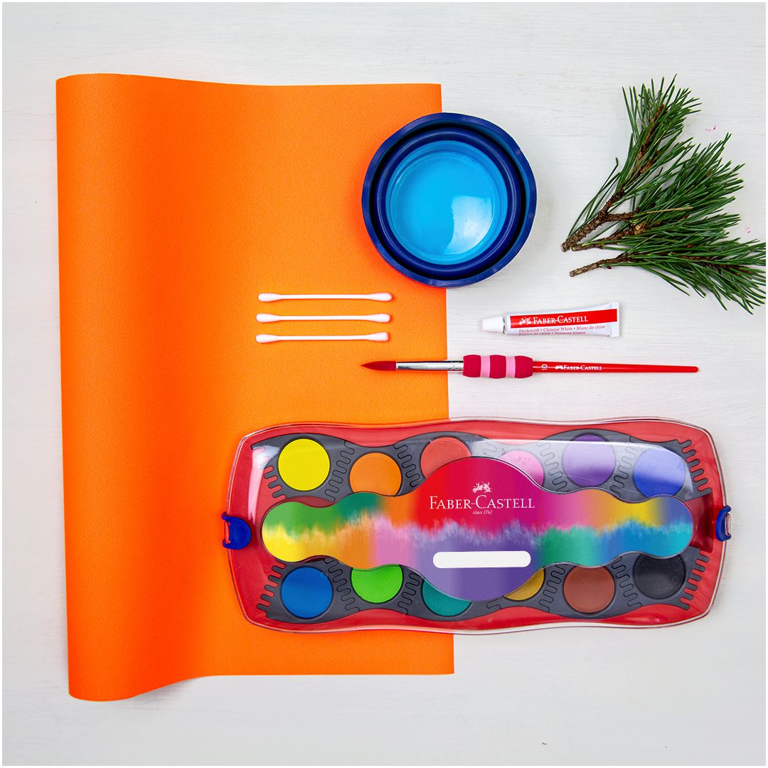 FABER-CASTELL Vattenfärglåda Connector 25 färger | Skola och förskola - Målarfärg och tillbehör - Färgblock | Kontorsexperten