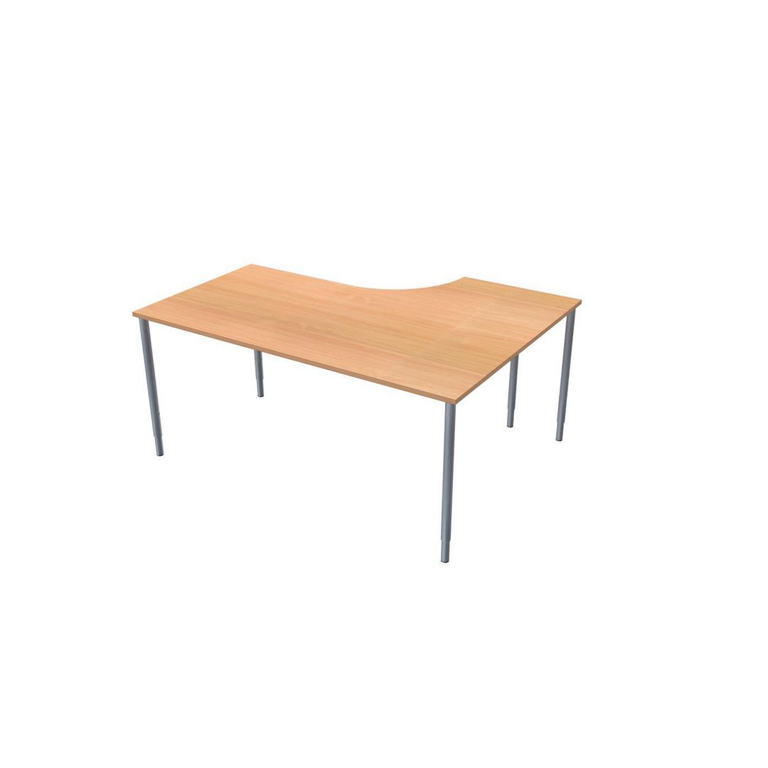 LANAB DESIGN Skrivbord frist V 1,6x1,2x0,8x0,6m bokl/grå | Kontorsmöbler och inredning - Bord och hurtsar - Skrivbord - Fasta | Kontorsexperten