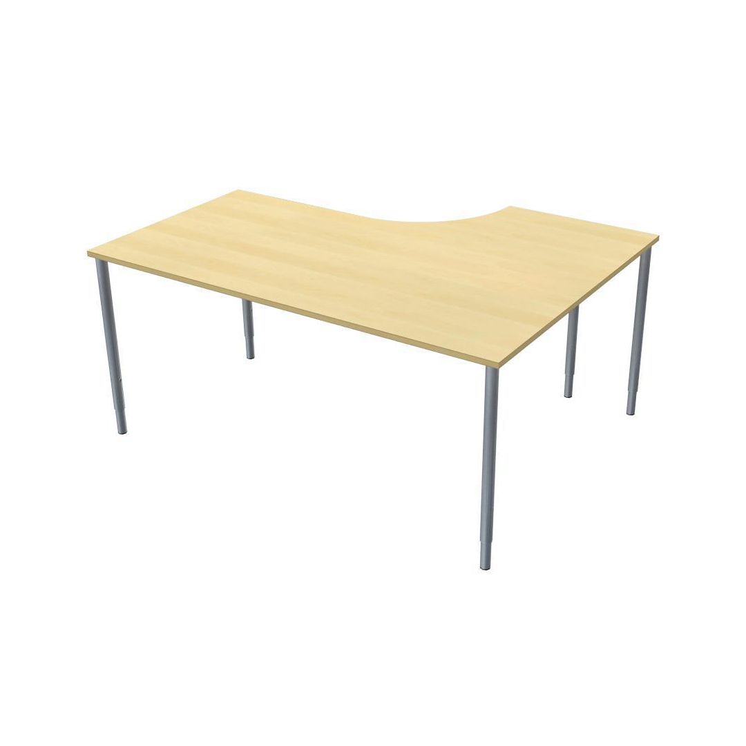 LANAB DESIGN Skrivbord Vänster 160x120cm björklaminat/grå | Kontorsmöbler och inredning - Bord och hurtsar - Skrivbord - Fasta | Kontorsexperten