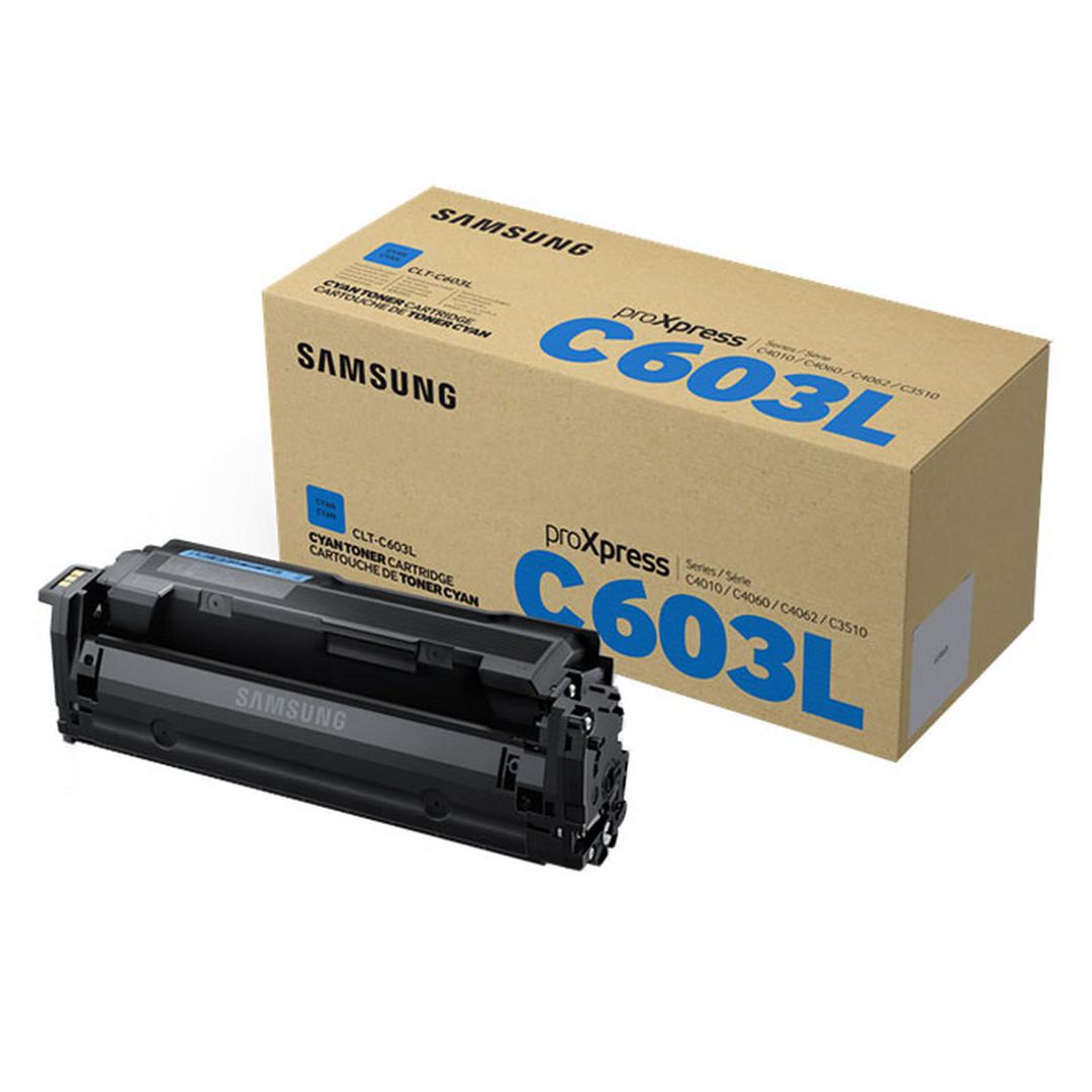 SAMSUNG Tonerkassett, CLT-C603L, SU080A, cyan, singelförpackning, hög kapacitet | Toner och bläck - Tonerkassetter - Toner Samsung | Kontorsexperten