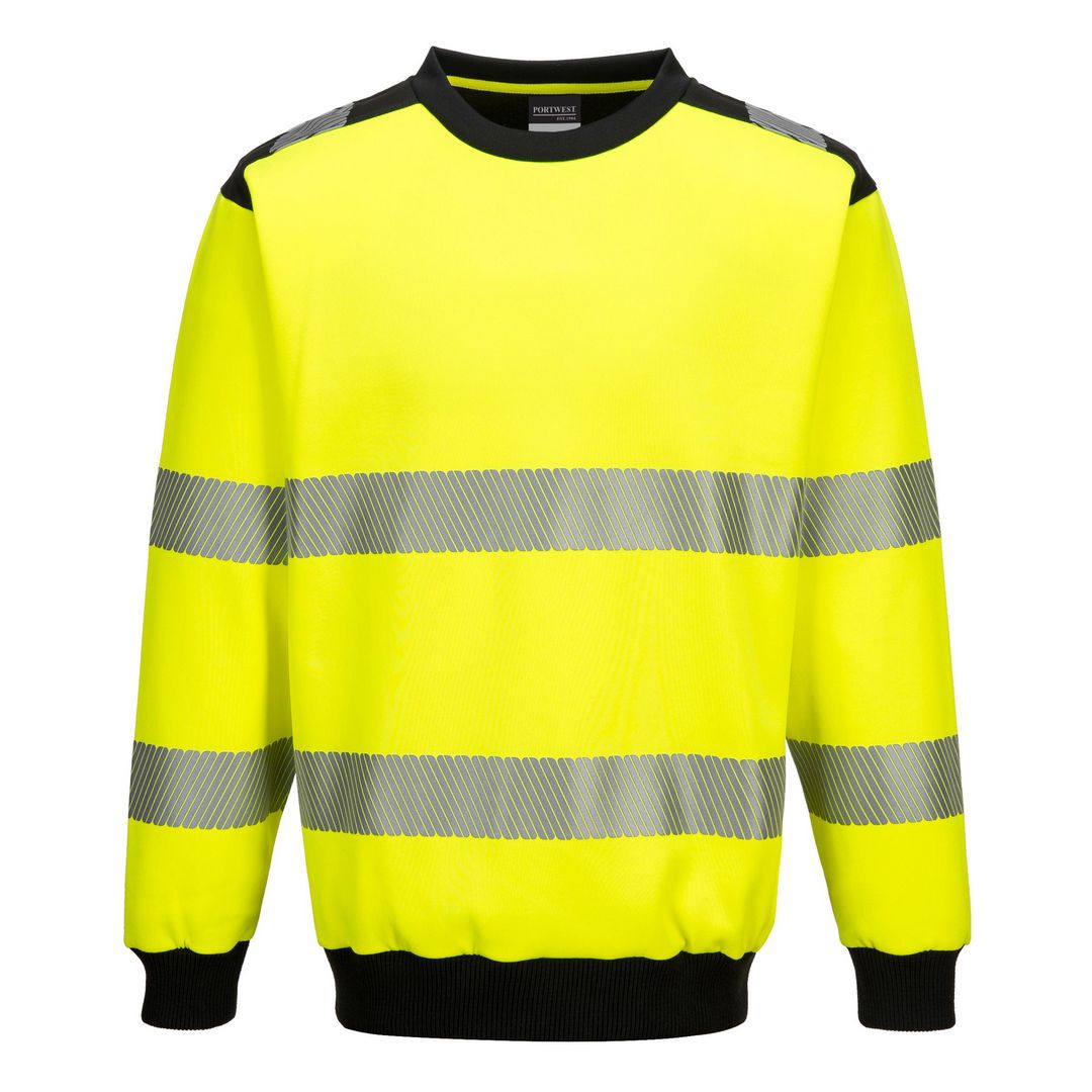 PORTWEST Varselsweatshirt PW379 Hi-Vis Kl 2/3 2XL | Arbetskläder - Varselkläder - Varseltröjor | Kontorsexperten