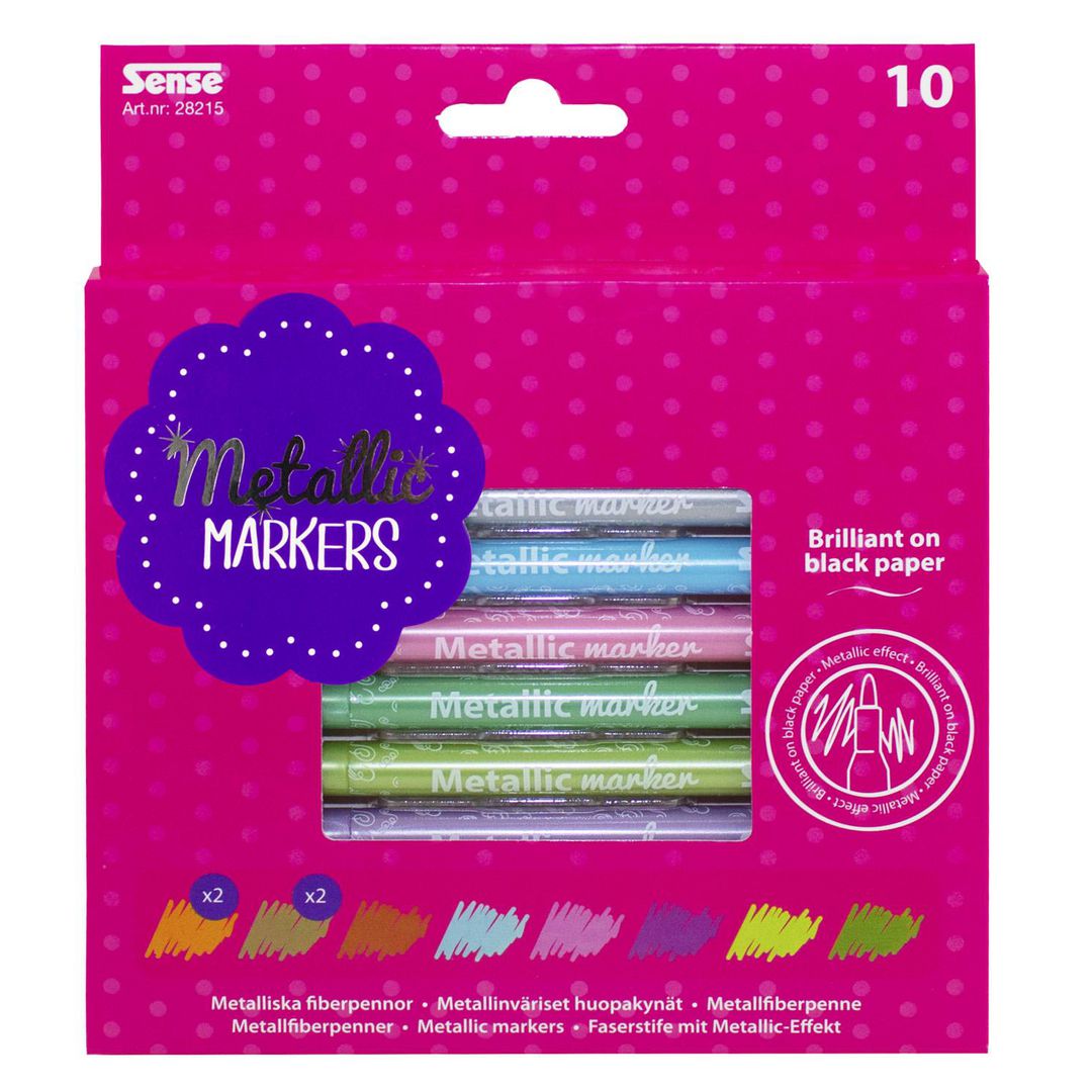 SENSE Fiberpenna Metallic 10/fp | Skola och förskola - Pennor och tillbehör - Fiberpennor - Special | Kontorsexperten