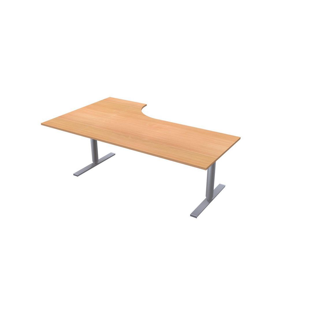 LANAB DESIGN Skrivbord El H 2x1,2x0,8x0,6m boklaminat/grå | Kontorsmöbler och inredning - Bord och hurtsar - Skrivbord - Höj/sänkbar | Kontorsexperten