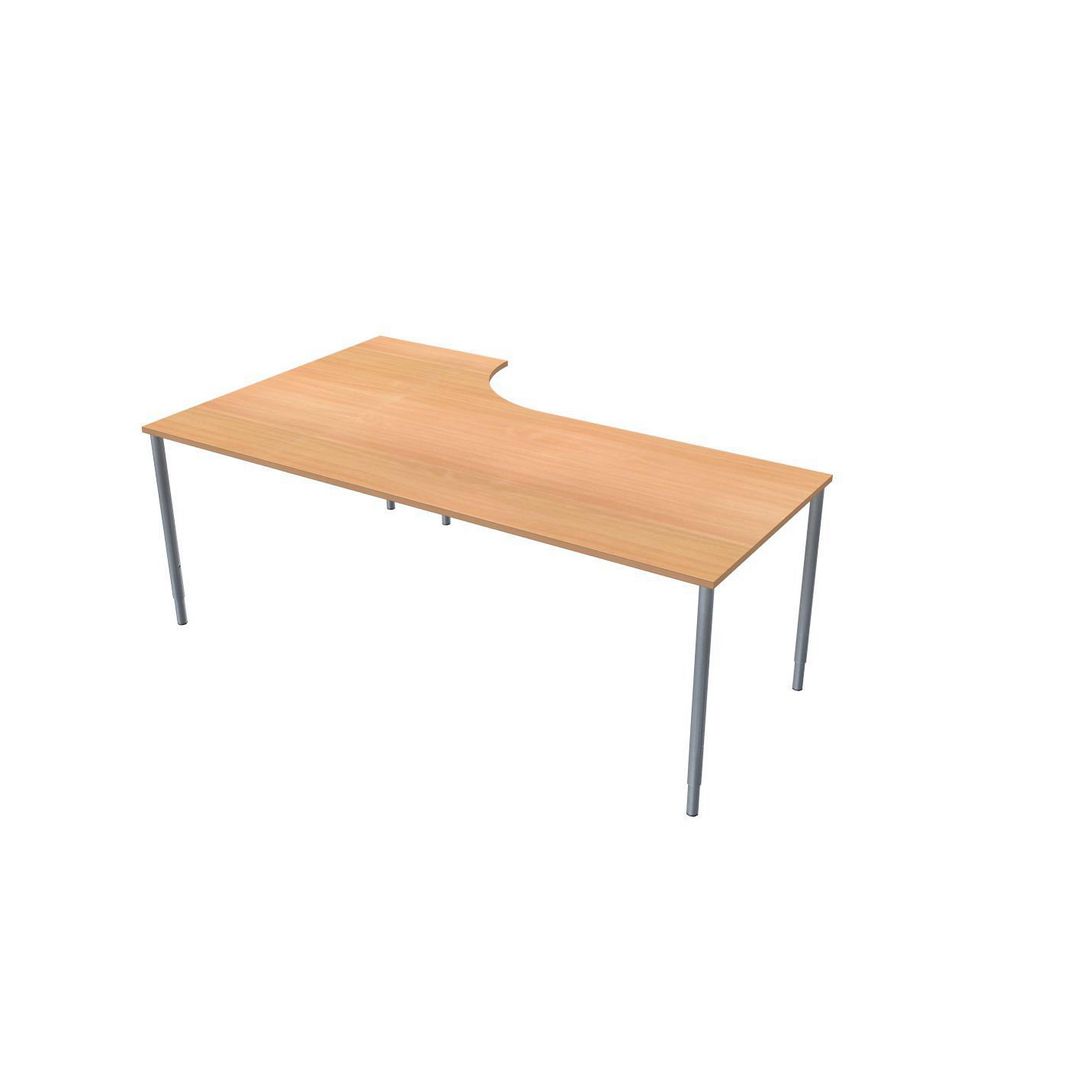 LANAB DESIGN Skrivbord frist H 2x1,2x0,8x0,6m bokl/grå | Kontorsmöbler och inredning - Bord och hurtsar - Skrivbord - Fasta | Kontorsexperten