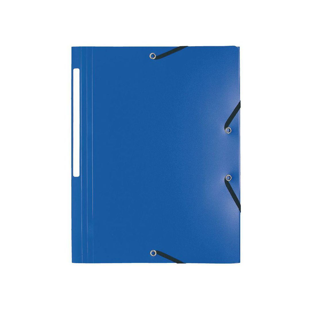 LYRECO Gummibandsmapp PP 3-kl A4 blå | Kontorsmaterial - Mappar och plastfickor - Gummibandsmappar 3-klaff - Plast | Kontorsexperten
