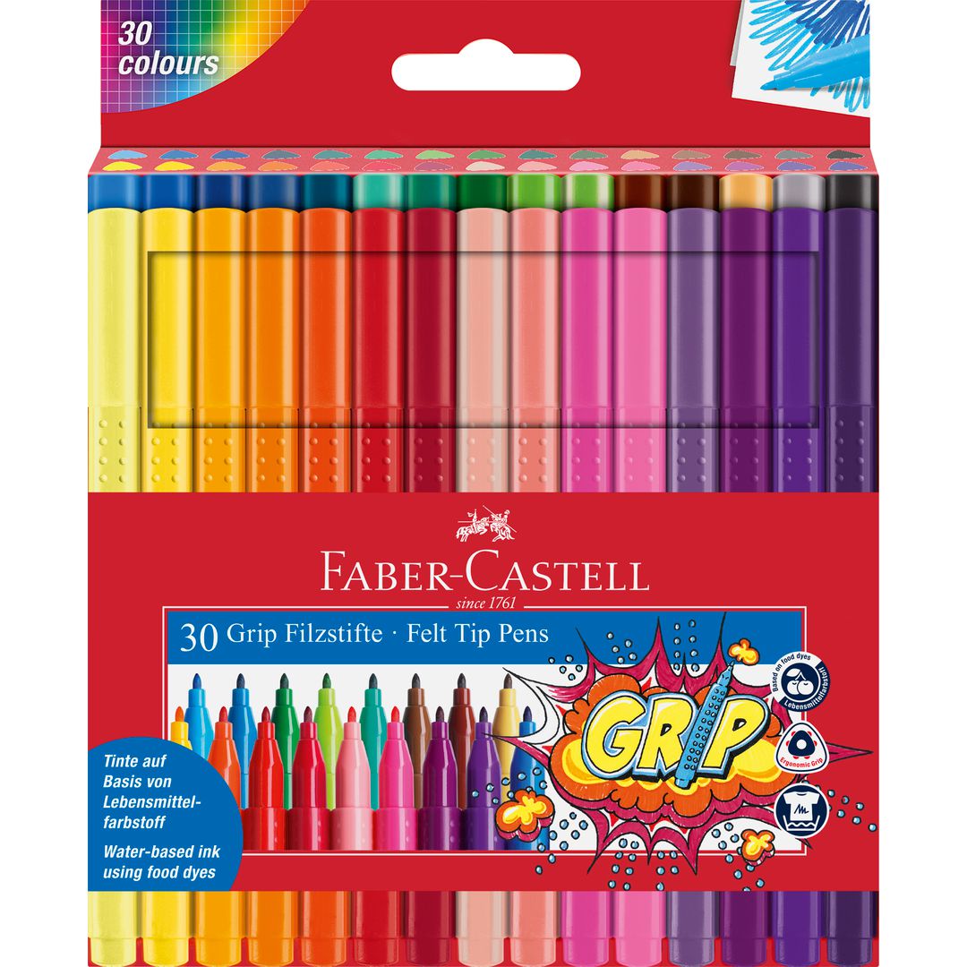 FABER-CASTELL Fiberpenna neon och pastell 30/fp | Skola och förskola - Pennor och tillbehör - Fiberpennor - Special | Kontorsexperten