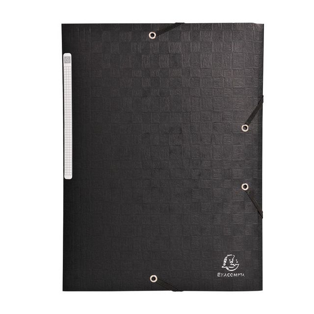 EXACOMPTA Gummibandsmapp 3-klaff Nature Future® A4, 240 x 320 x 35 mm, presspan, svart | Kontorsmaterial - Mappar och plastfickor - Gummibandsmappar 3-klaff - Kartong | Kontorsexperten