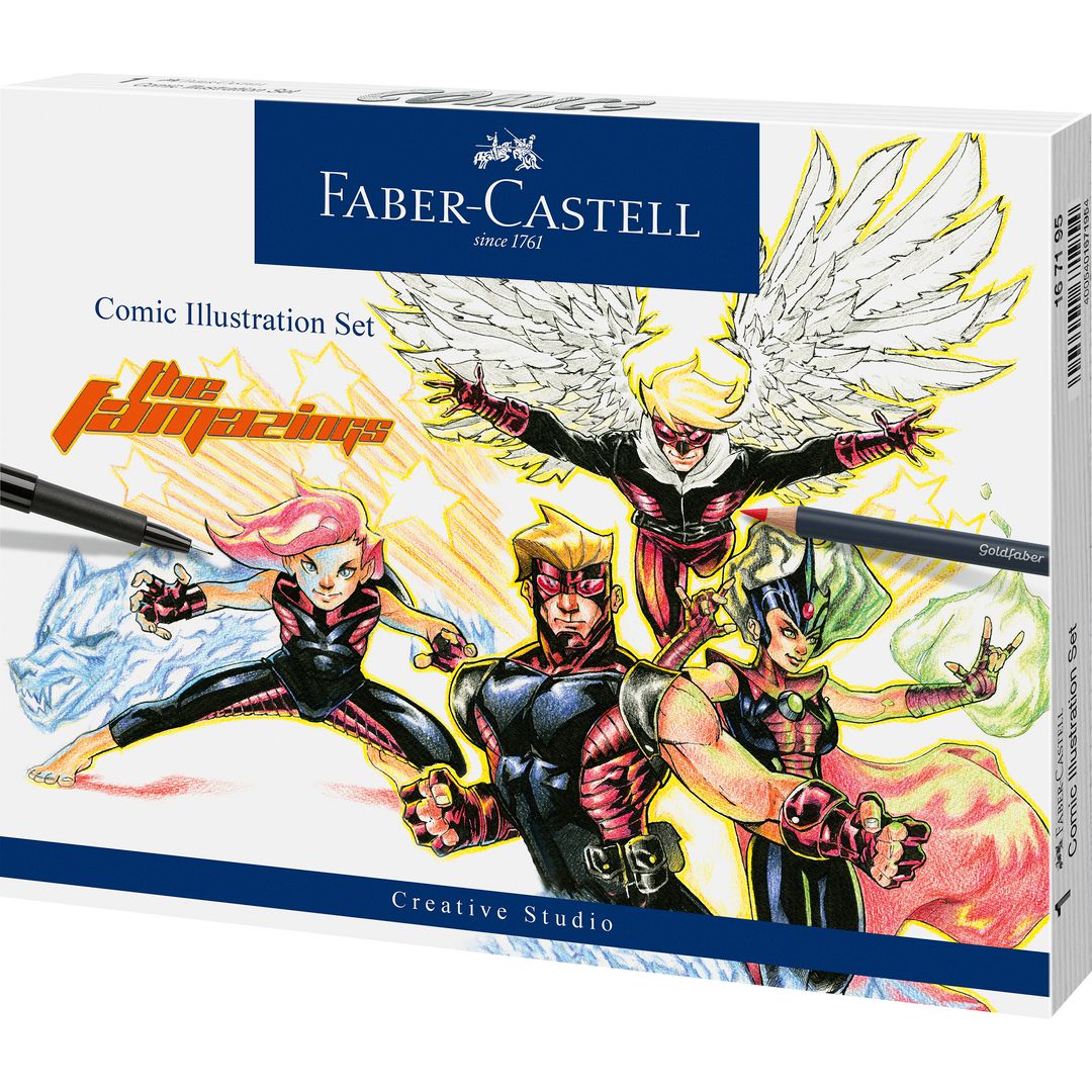 FABER-CASTELL Fiberpenna Artist Manga Set 15delar | Skola och förskola - Pennor och tillbehör - Fiberpennor - Special | Kontorsexperten