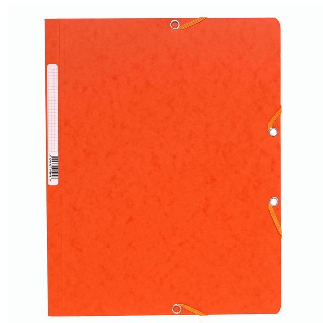 EXACOMPTA Gummibandsmapp A4 orange | Kontorsmaterial - Mappar och plastfickor - Gummibandsmappar 3-klaff - Kartong | Kontorsexperten