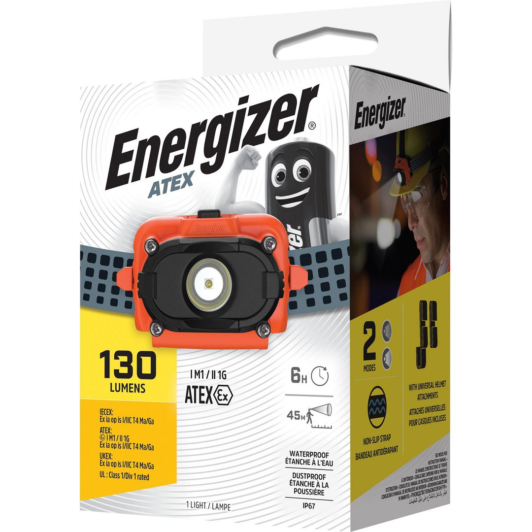 ENERGIZER Pannlampa Safe Atex 130 lumen | Skyddsutrustning - Ficklampor pannlampor och arbetsbelysning - Pannlampor och hjälmlampor | Kontorsexperten