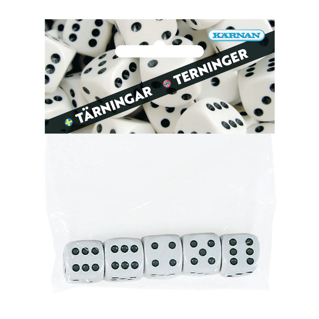 KÄRNAN Tärningar, svart och vit 5/fp | Skola och förskola - Lekmaterial - Tärningar | Kontorsexperten