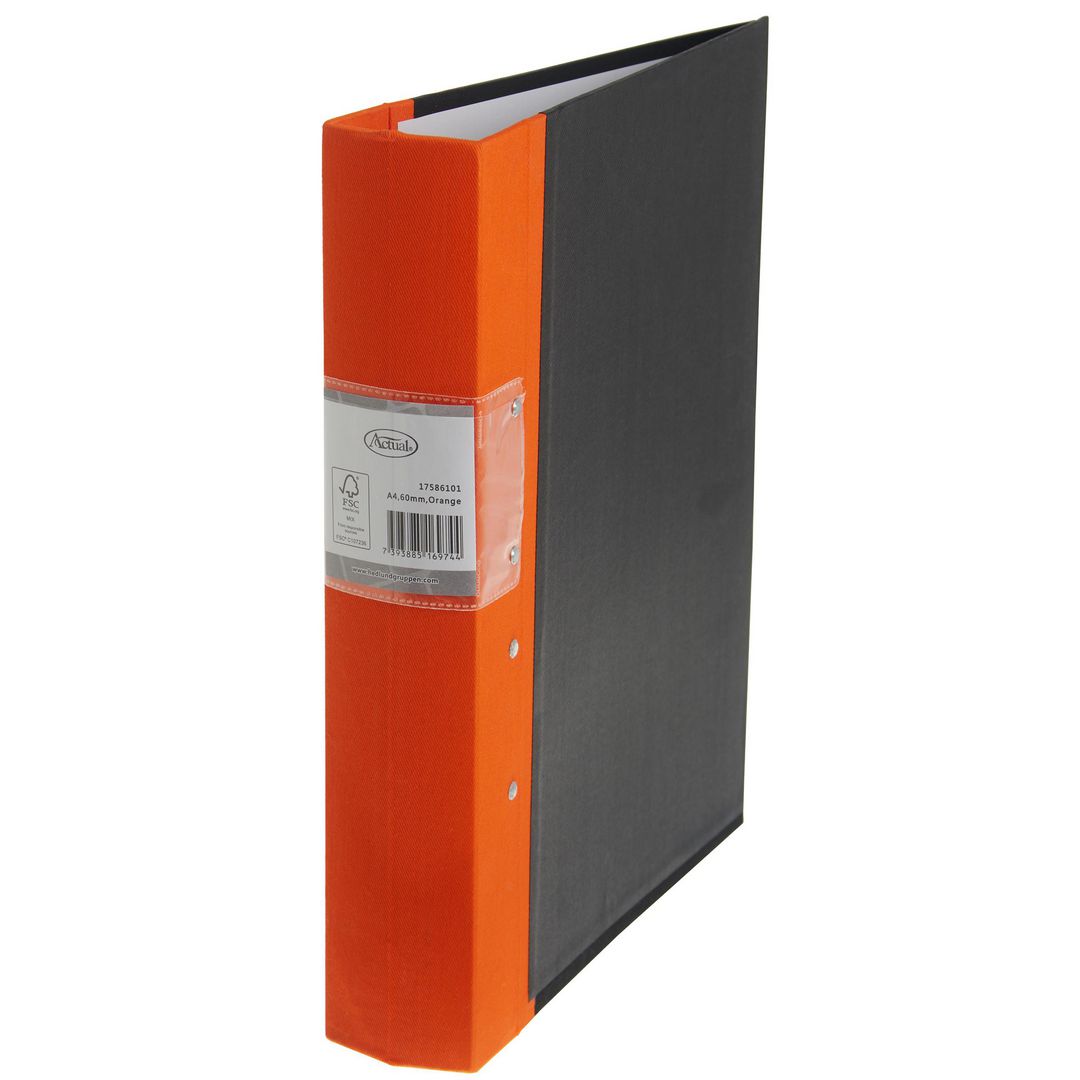Actual Gaffelpärm 60mm orange | Kontorsmaterial - Pärmar och register - Träryggspärmar - A4 | Kontorsexperten
