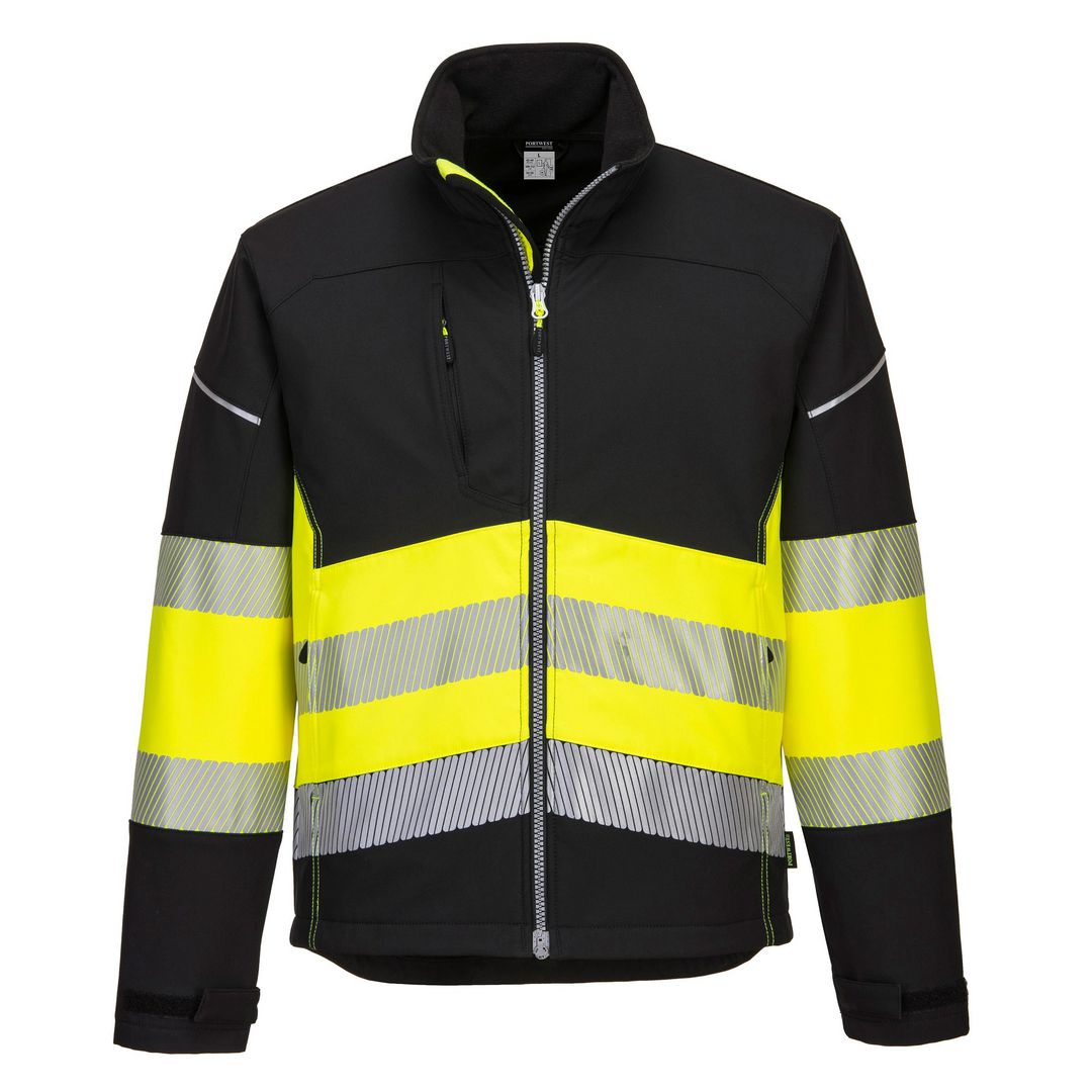 PORTWEST Varselsoftshell 3L PW375 Hi-Vis Kl 1 XS | Arbetskläder - Varselkläder - Varseljackor | Kontorsexperten