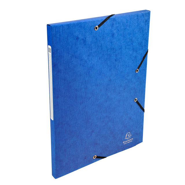 EXACOMPTA Gummibandsmapp 3-klaff Scotten Nature Future®, gummiband, A4, 240 x 320mm, presspan, blå | Kontorsmaterial - Mappar och plastfickor - Gummibandsmappar 3-klaff - Kartong | Kontorsexperten