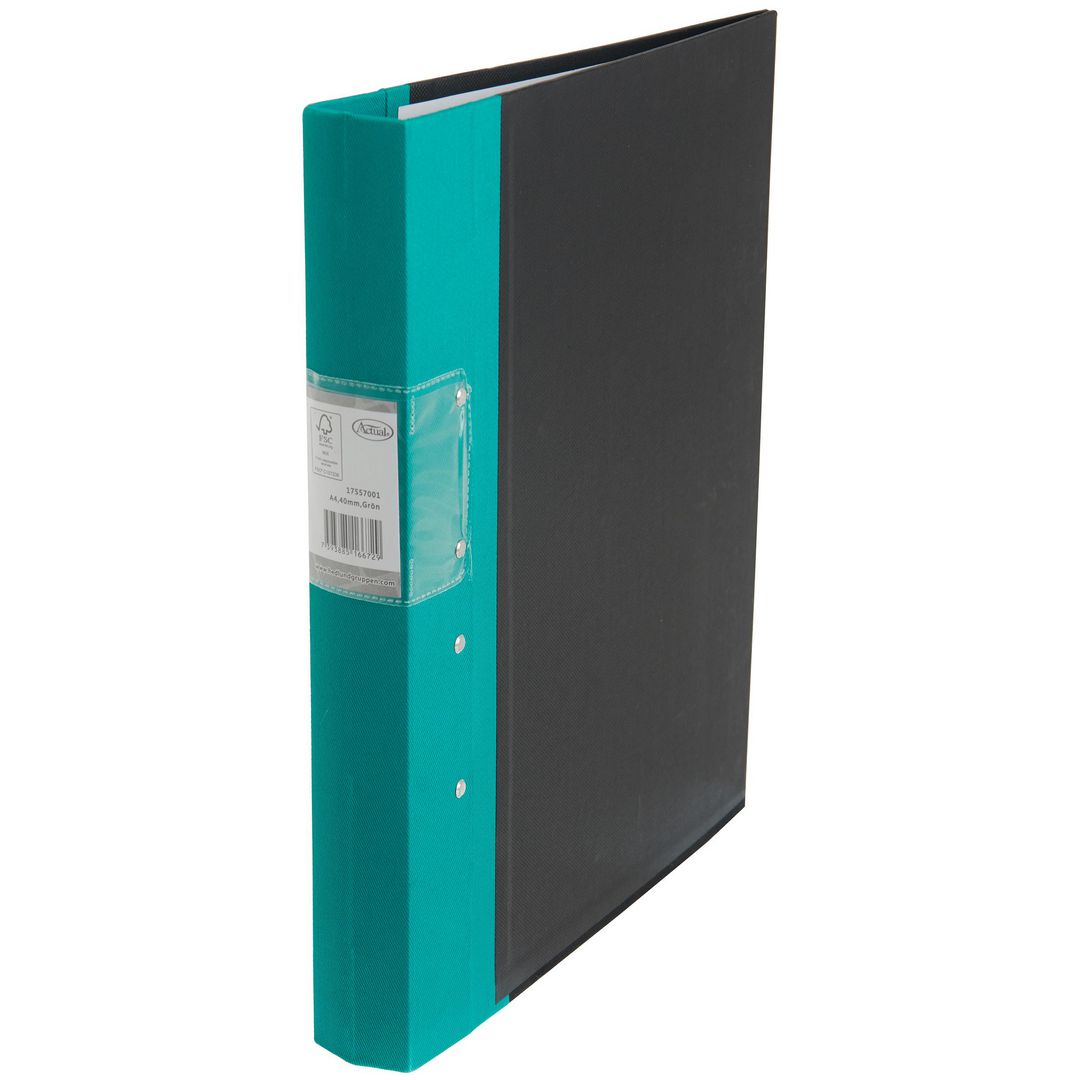 Actual Gaffelpärm 40mm grön | Kontorsmaterial - Pärmar och register - Träryggspärmar - A4 | Kontorsexperten