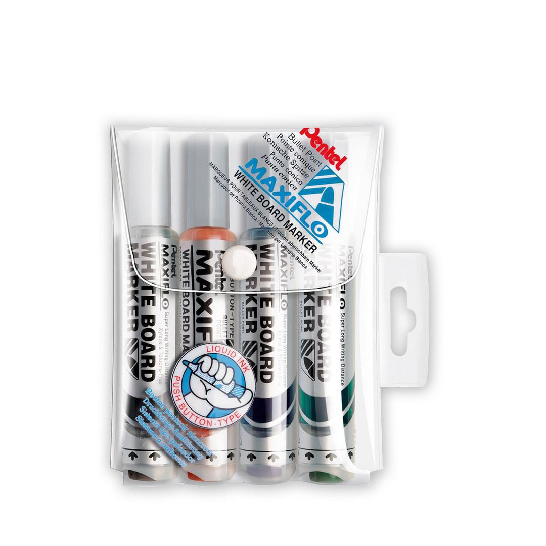 PENTEL Whiteboardpenna Maxiflo 4/fp | Kontorsmaterial - Pennor - Whiteboardpennor - Rund spets | Kontorsexperten