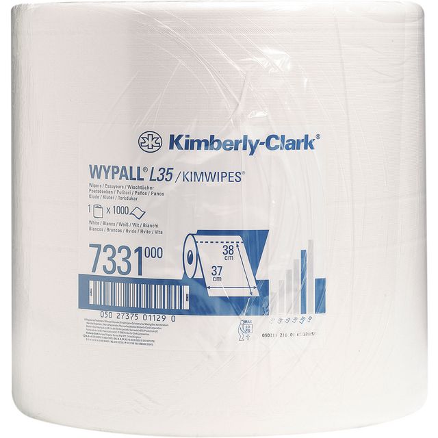 WYPALL Torkrulle L40 3-lagers, 1 000ark, 370 mm, vit | Städ och hygien - Toalettpapper och torkpapper - Industritork | Kontorsexperten