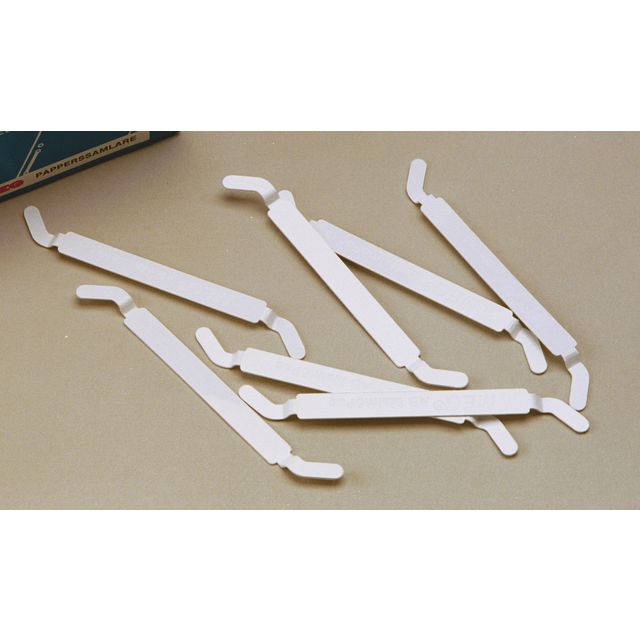 Pappersklämma, plast, 25 arks kapacitet, vit 100/fp | Kontorsmaterial - Arkivering och kontorsförvaring - Arkiveringstillbehör | Kontorsexperten