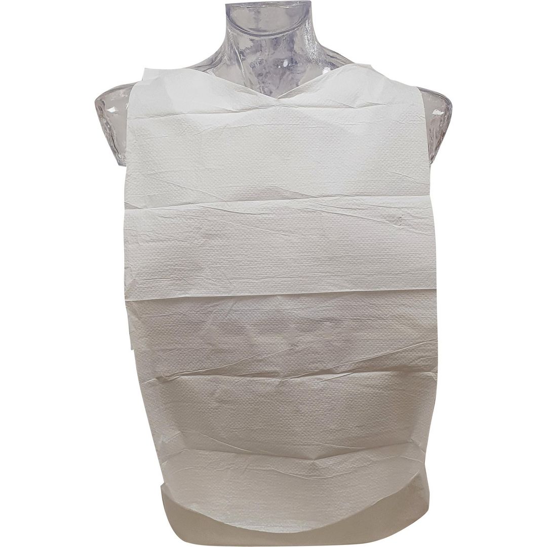 ABENA Haklapp BIO med tejp vit 100/fp | Skyddsutrustning - Engångskläder - Haklappar | Kontorsexperten