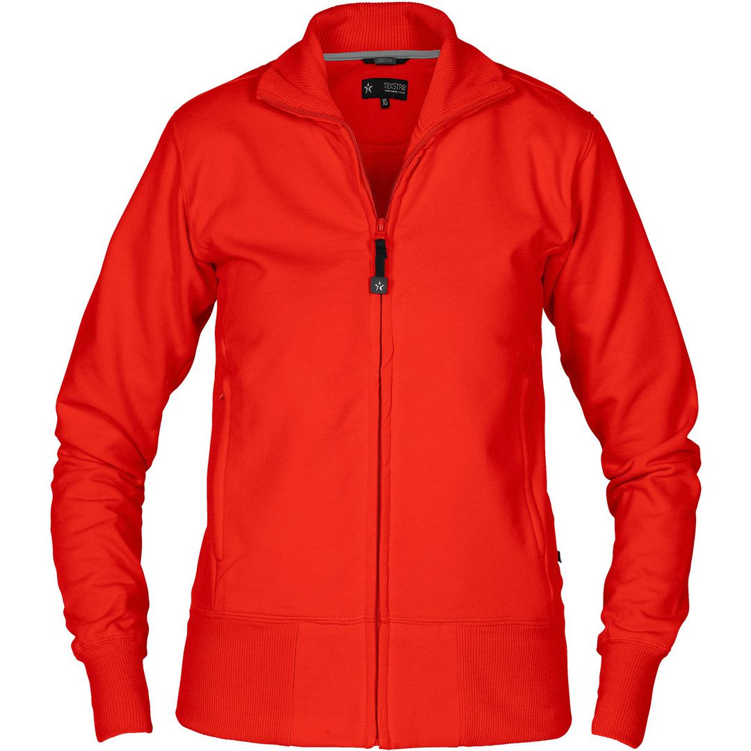 TEXSTAR Sweatjacka WC04 dam röd M | Arbetskläder - Arbetströjor - Sweatshirts och koftor | Kontorsexperten