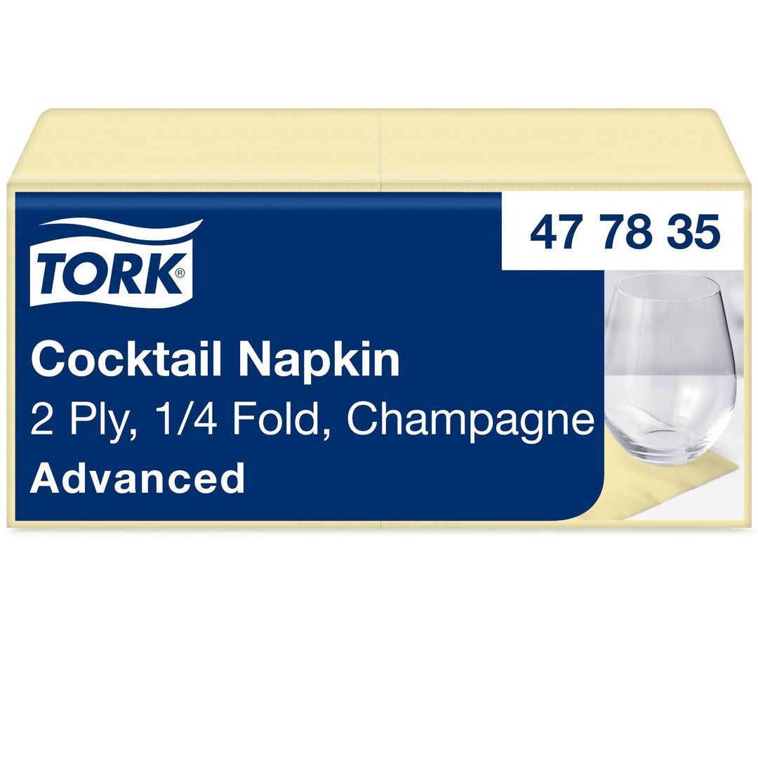 TORK Servett Cocktail 2-lags champagne 200/fp | Kök och servering - Servetter och dukar - Servett - 2-lagers | Kontorsexperten