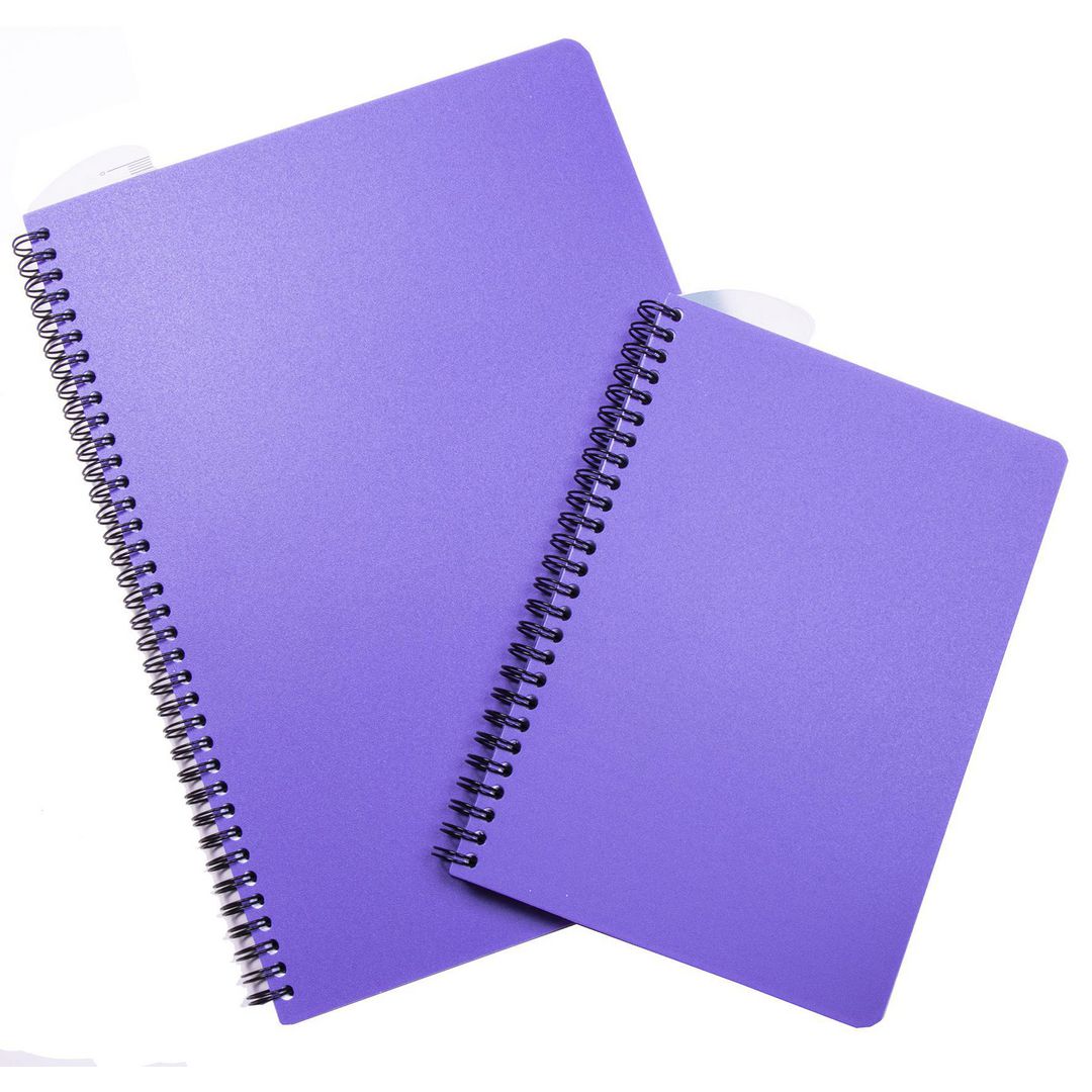 Anteckningsblock PP A5 90blad linjerat lila | Kontorsmaterial - Block och anteckningsböcker - Anteckningsblock | Kontorsexperten