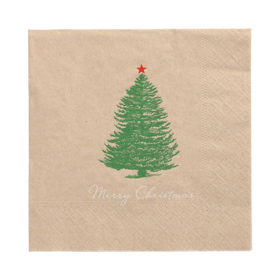 PAPSTAR Servett Christmas 3-lags natur 33x33cm 20/fp | Kök och servering - Servetter och dukar - Servett - 3-lagers | Kontorsexperten