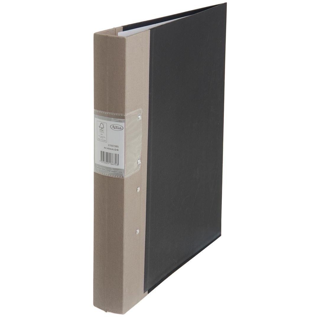 Actual Gaffelpärm 40mm grå | Kontorsmaterial - Pärmar och register - Träryggspärmar - A4 | Kontorsexperten