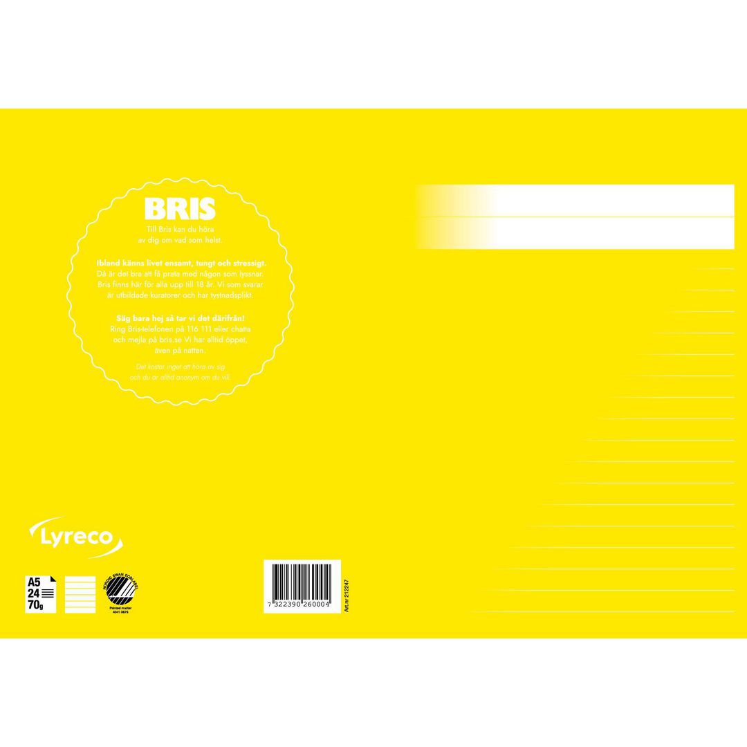 Skrivhäfte A5 linj. 8,5mm gul 200/fp | Skola och förskola - Förbrukning skola häften - Skrivhäften | Kontorsexperten