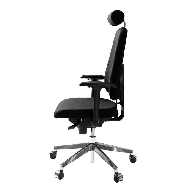 LANAB DESIGN Kontorsstol LD6340 Deluxe, med svankstöd, sitthöjd 42-54 cm, Svart | Kontorsmöbler och inredning - Stolar och sittmöbler - Kontorsstolar | Kontorsexperten