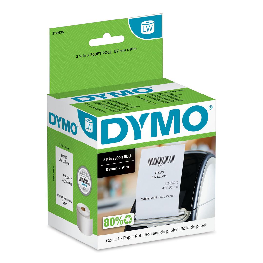 DYMO Etikett LW 57mmx91m | Kontorsmaskiner - Etikettskrivare och etiketter - Etiketter - Dymo | Kontorsexperten