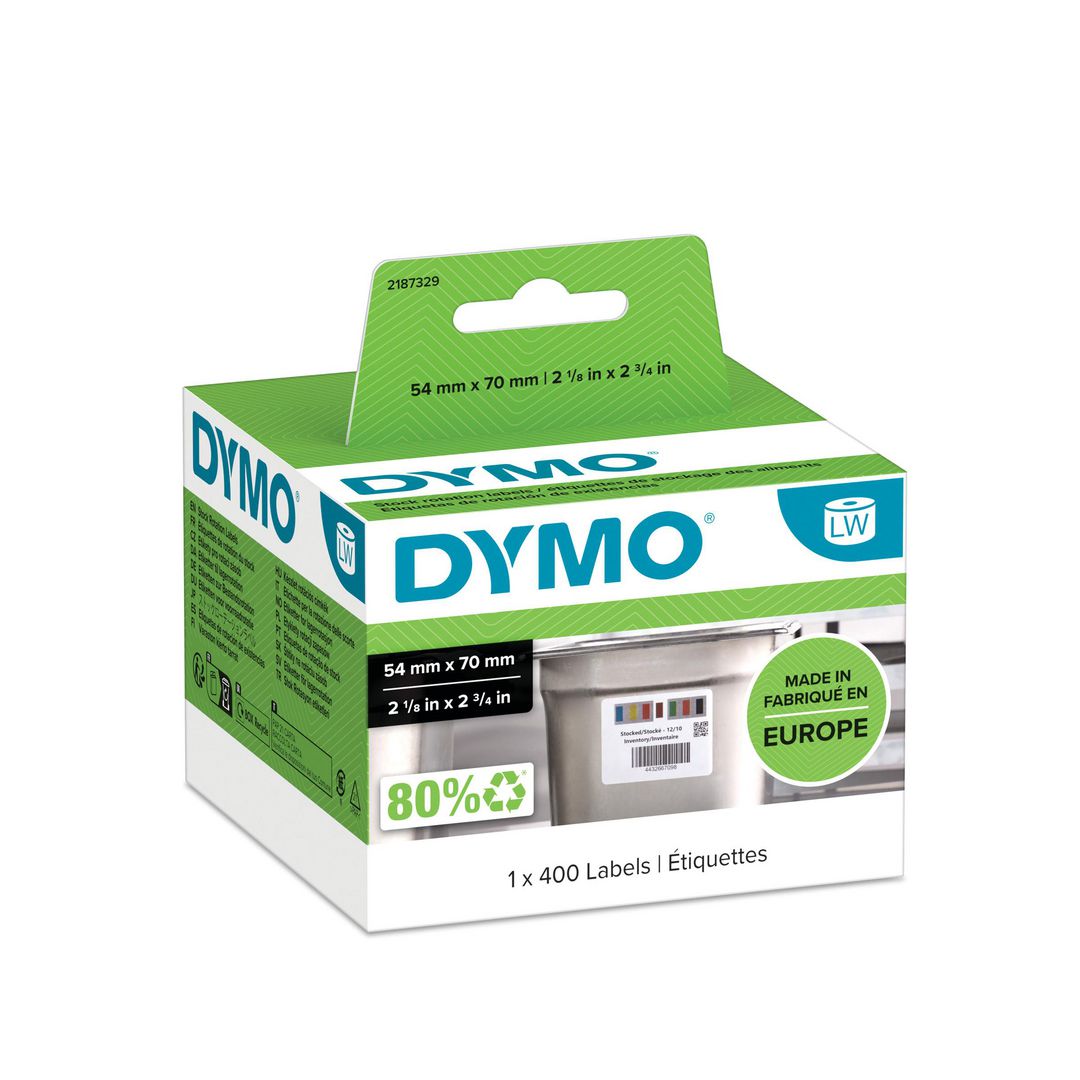DYMO Etikett LW 70x54mm 400/fp | Kontorsmaskiner - Etikettskrivare och etiketter - Etiketter - Dymo | Kontorsexperten