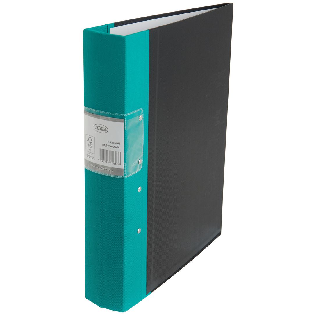 Actual Gaffelpärm 60mm grön | Kontorsmaterial - Pärmar och register - Träryggspärmar - A4 | Kontorsexperten