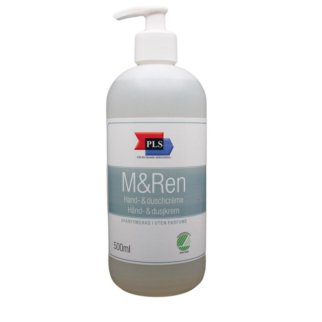 PLS Hand-Duschcreme M&REN Parfymfri 500ml | Städ och hygien - Tvål och hygien - Duschtvål och Shampoo | Kontorsexperten