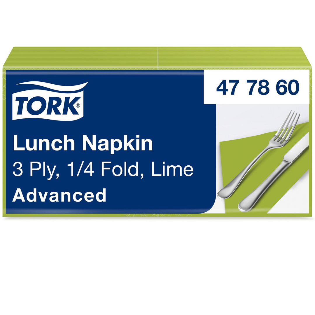 TORK Servett Lunch Mjuk 3-lags lime 150/fp | Kök och servering - Servetter och dukar - Servett - 3-lagers | Kontorsexperten