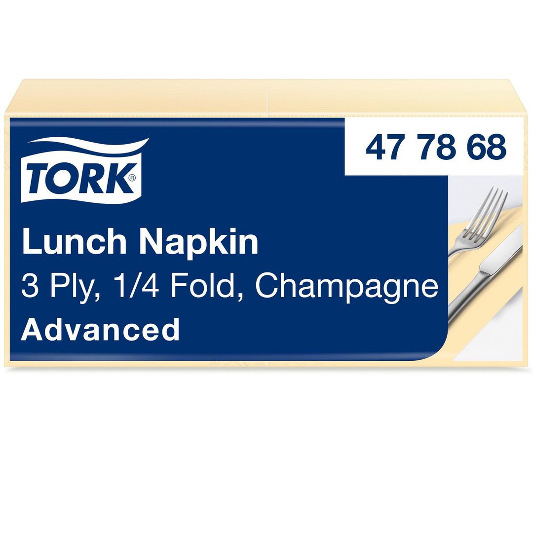TORK Servett Lunch Mjuk 3-lags champagne 150/fp | Kök och servering - Servetter och dukar - Servett - 3-lagers | Kontorsexperten