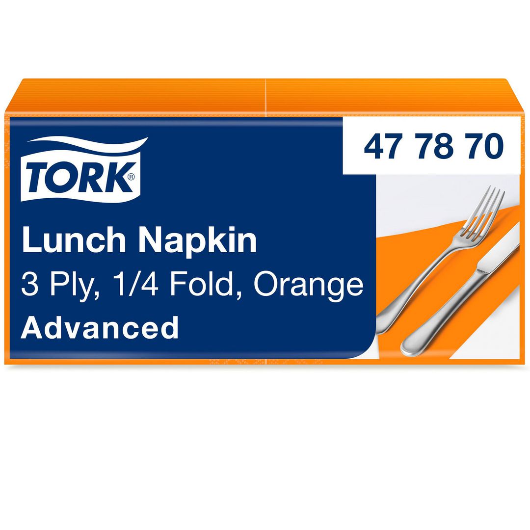 TORK Servett Lunch Mjuk 3-lags orange 150/fp | Kök och servering - Servetter och dukar - Servett - 3-lagers | Kontorsexperten