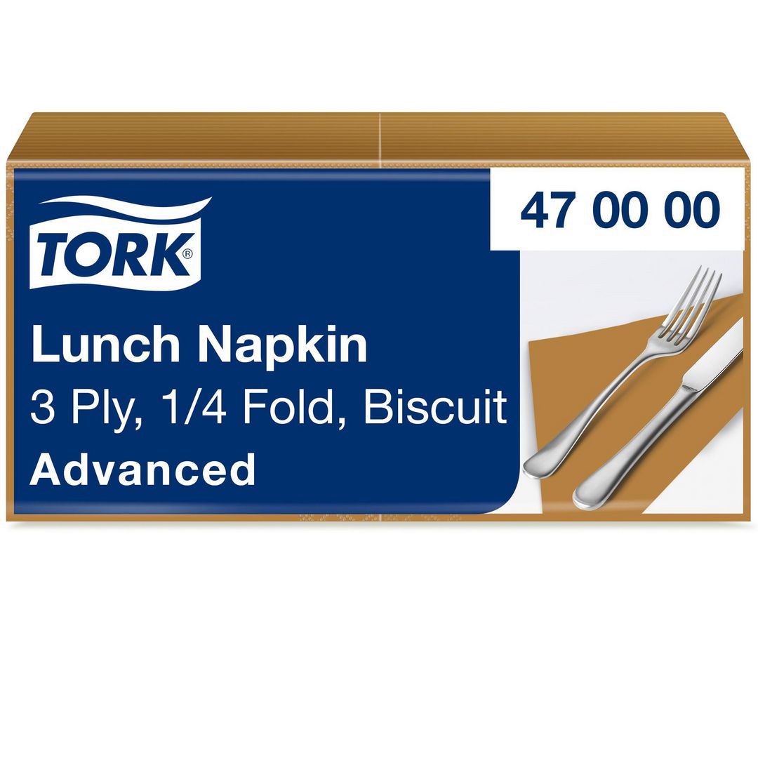 TORK Servett Lunch Mjuk 3-lags beige 150/fp | Kök och servering - Servetter och dukar - Servett - 3-lagers | Kontorsexperten