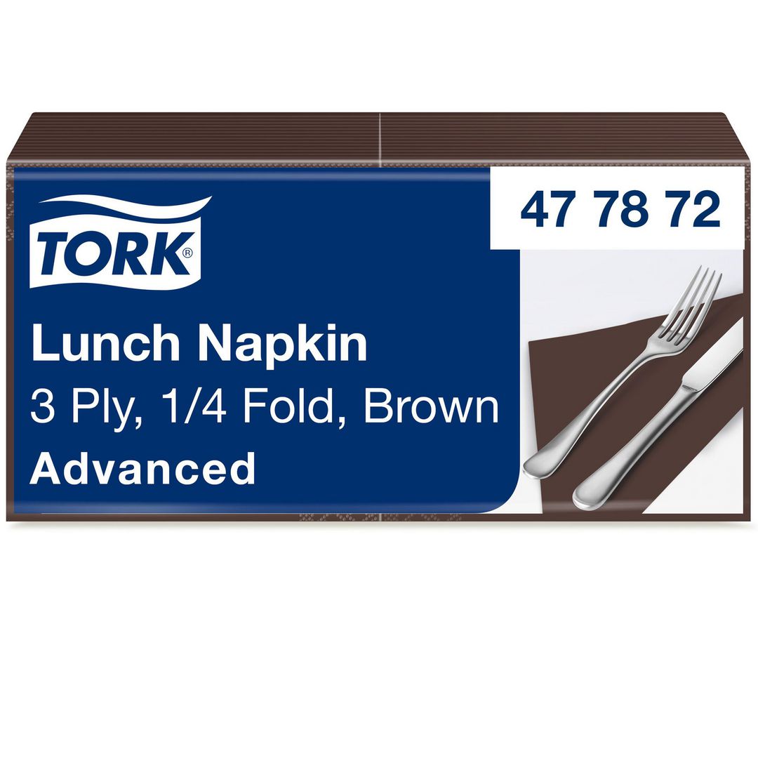 TORK Servett Lunch Mjuk 3-lags brun 150/fp | Kök och servering - Servetter och dukar - Servett - 3-lagers | Kontorsexperten
