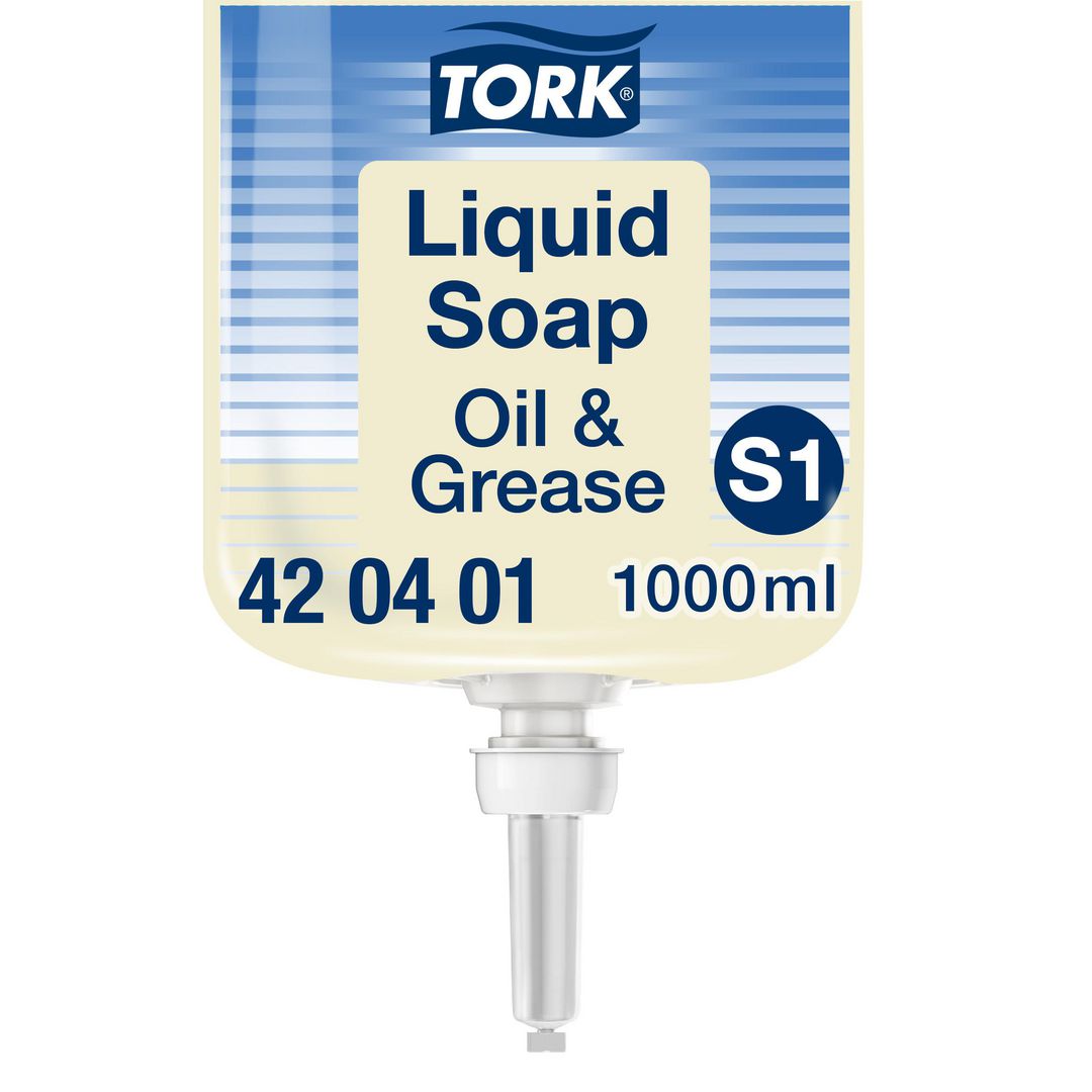 TORK Tvål S1 Oil & Grease fettlösande 1L | Städ och hygien - Tvål och hygien - Hygiensystem - Tork | Kontorsexperten