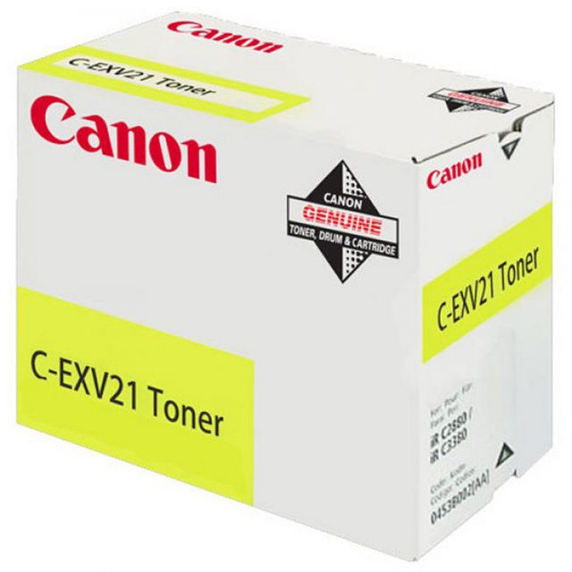 CANON Toner, C-EXV 21, gul, singelförpackning, 0455B002 | Toner och bläck - Tonerkassetter - Toner Canon | Kontorsexperten