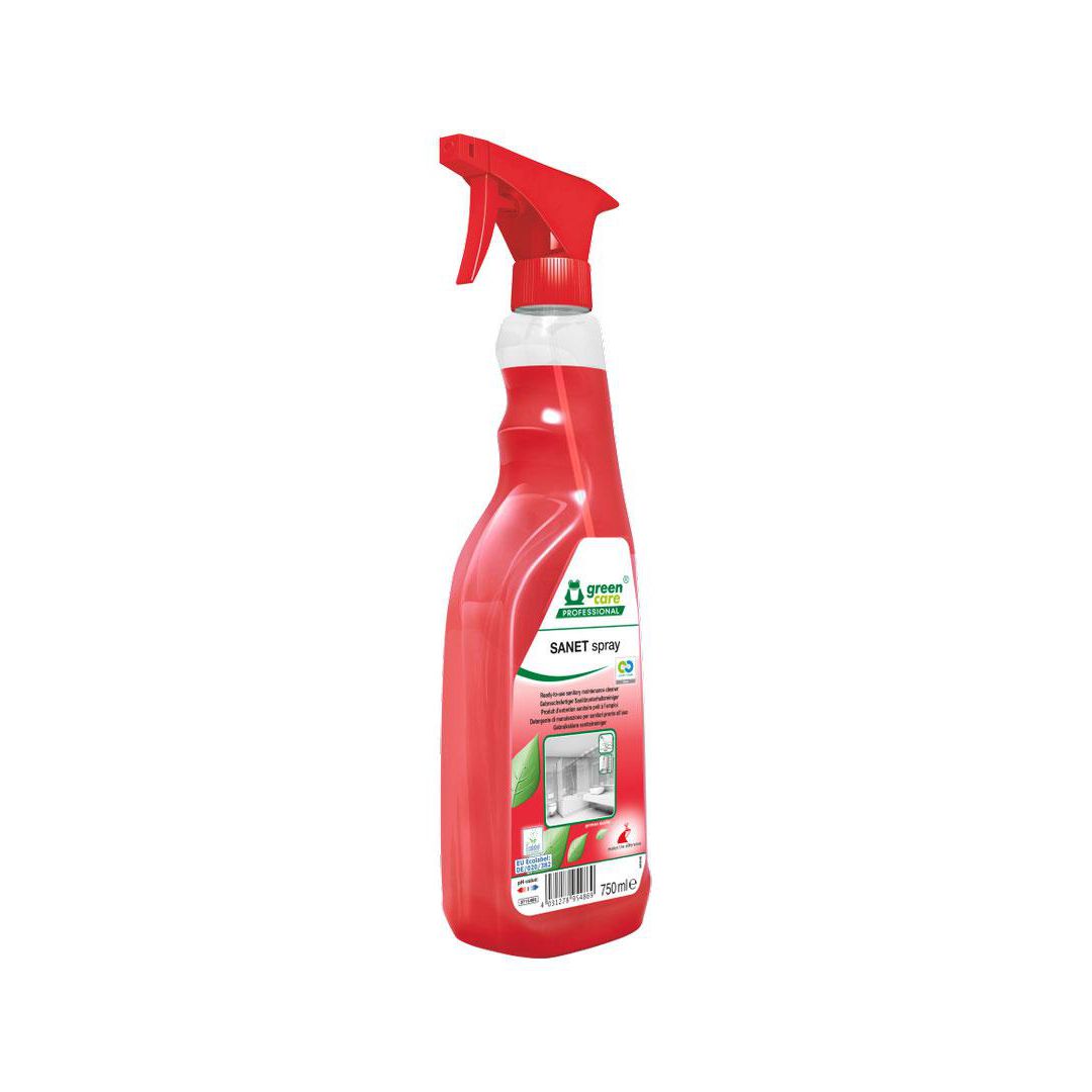Sanitetsrent SANET sanicid spray 750ml | Städ och hygien - Rengöringsmedel - Sanitetsrent | Kontorsexperten