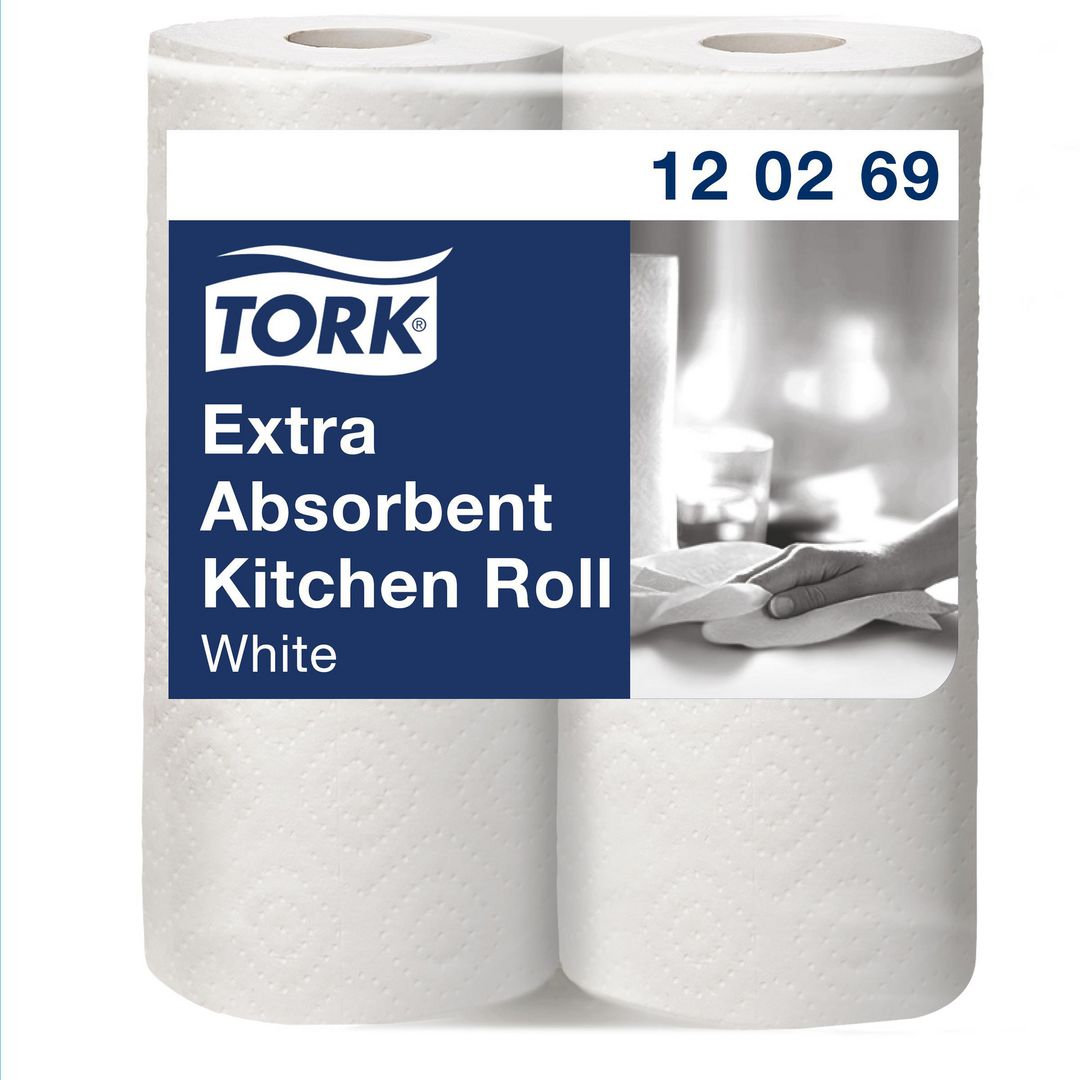 TORK Hushållspapper Premium Extra Absorberande 2-lagers vit 2/fp | Städ och hygien - Toalettpapper och torkpapper - Hushållspapper | Kontorsexperten