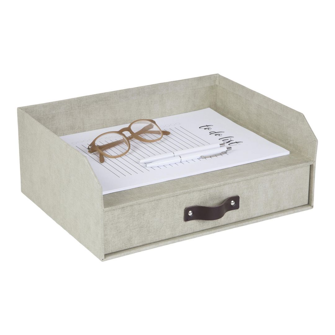 BIGSO BOX Skrivbordsförvaring Walter linne | Kontorsmaterial - Till skrivbordet - Blankettfack och Boxar | Kontorsexperten
