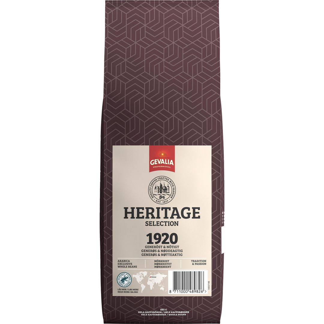 GEVALIA Kaffe Heritage Bönor 1kg 8/krt | Kök och servering - Kaffe och te - Hela Bönor | Kontorsexperten