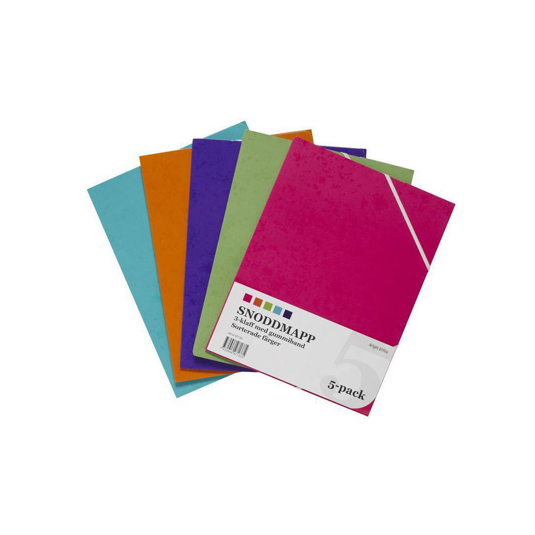 Gummibandsmapp 3-klaff A4 sort Ipodfärg 5/fp | Kontorsmaterial - Mappar och plastfickor - Gummibandsmappar 3-klaff - Kartong | Kontorsexperten