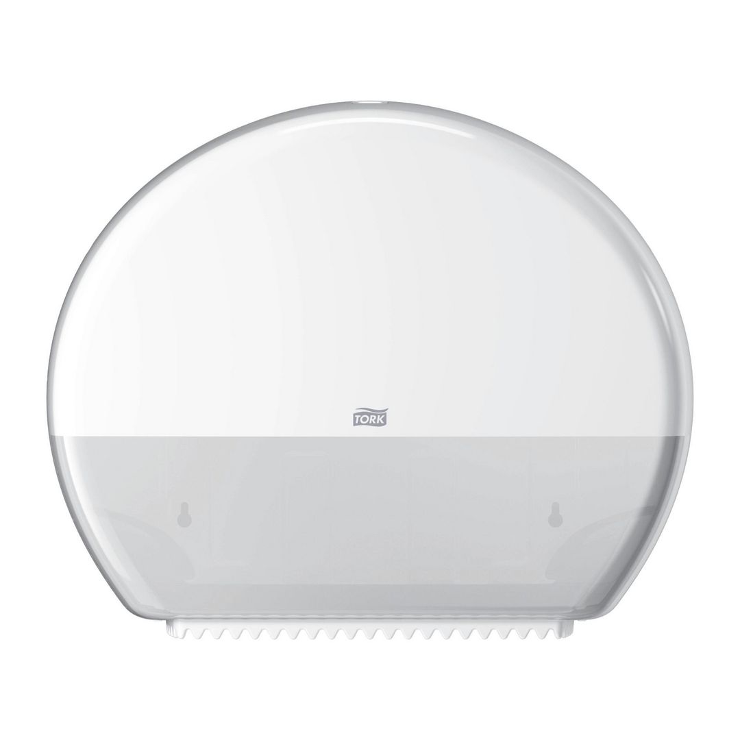 TORK Dispenser toalettpapper, manuell, Elevation Jumbo T1, plast, vit, 360 x 437 x 133 mm | Städ och hygien - Toalettpapper och torkpapper - Hållare - Toalettpapper rulle | Kontorsexperten