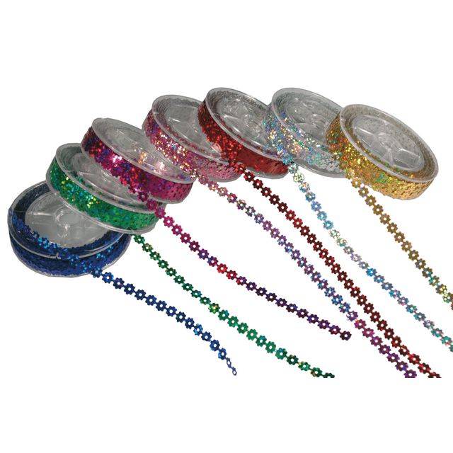 Paljetter för strykning 7 färgerx10m | Skola och förskola - Hobbymaterial - Paljetter, strössel och glitterlim | Kontorsexperten