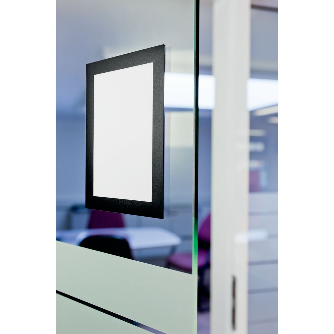 DURABLE Magnetram självh. DURAFRAME A6 svart 2/fp | Kontorsmöbler och inredning - Tavlor ställ och ramar - Magnet ramar | Kontorsexperten