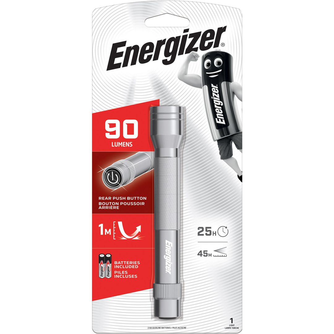 ENERGIZER Ficklampa Metall LED 2AA 90 lumen | Skyddsutrustning - Ficklampor pannlampor och arbetsbelysning - Ficklampor | Kontorsexperten